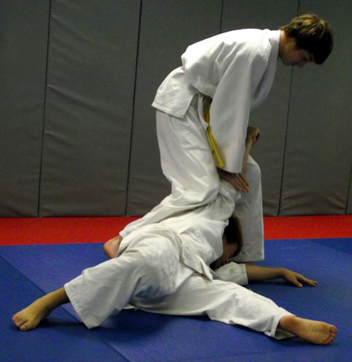 Finish-off with arm bar