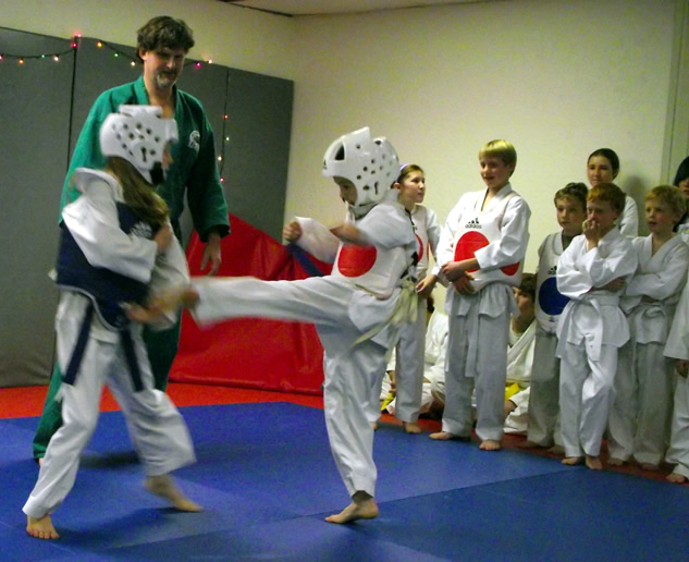 Taekwondo sparring