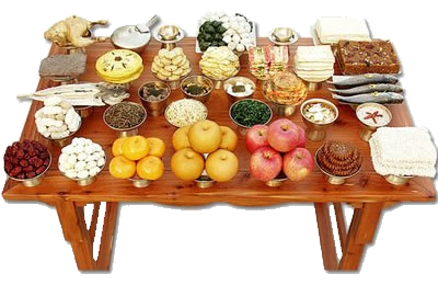 Traditional Chuseok Table