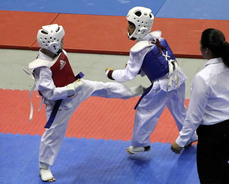 Bronze Medal Sparring Action