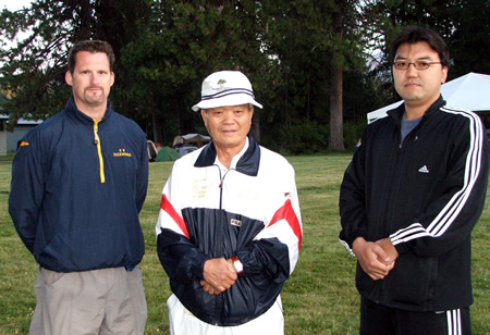 Dr. Ken Min, Dr. Russell Ahn, and Master Chuck Buhs