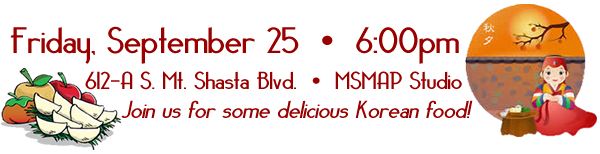 Korean Thanksgiving: Fri, Sep. 12 @ 6pm