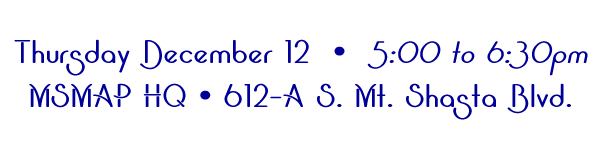 6th Open House: Thu, Dec. 12